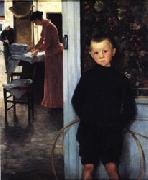 Paul Mathey, Woman and Child in an Interior